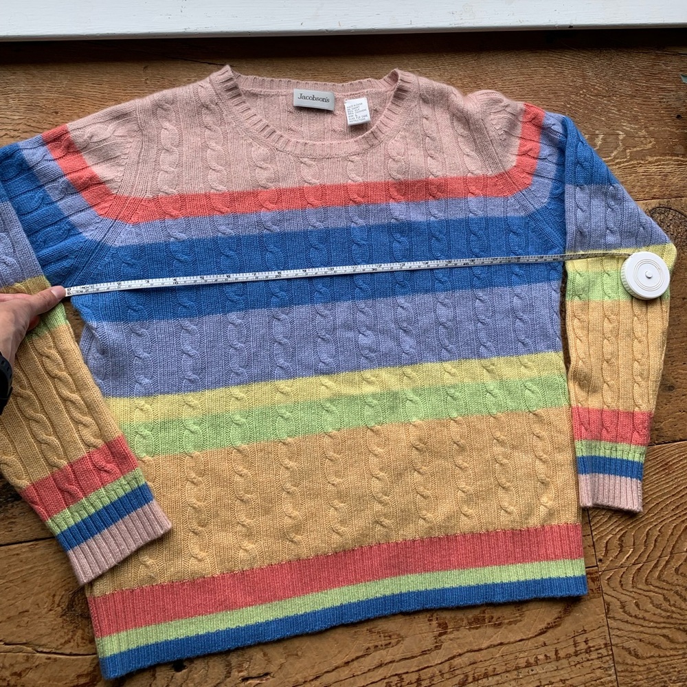 Silk and Cashmere Cabled Knit Sweater - Picture 2 of 8